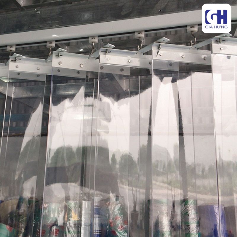 Rèm nhựa PVC kéo xếp