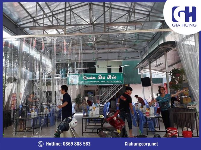 Rèm bạt kéo PVC